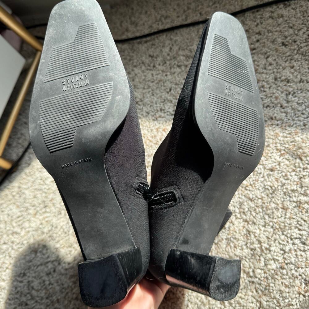 Stuart Weizman | Black Block Heel Slip On Women's… - image 5